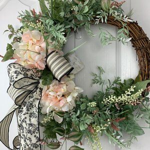Grapevine Spring Hydrangea Wreath